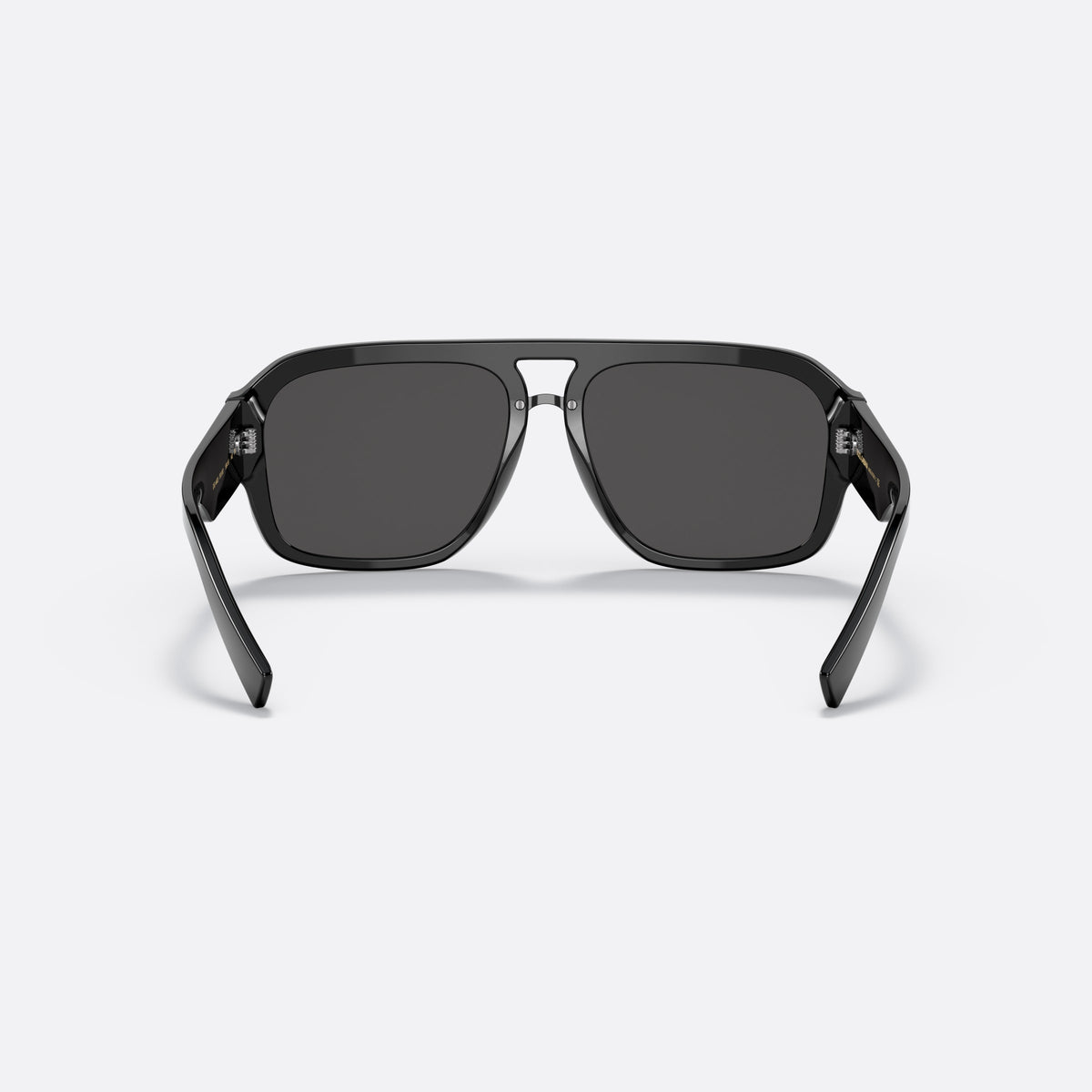 Ochelari de soare Dolce & Gabbana DG4403 501/87, pilot negru, pentru bărbați, punte keyhole, placă cu logoul brandului pe braț, vedere din spate