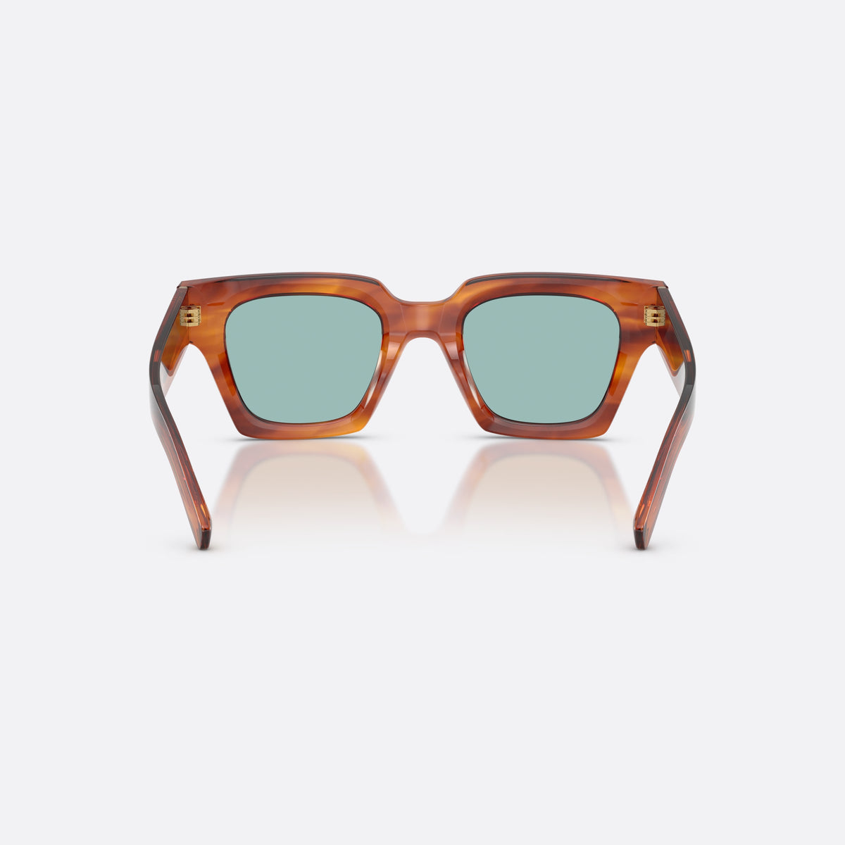 Ochelari de soare Dolce & Gabbana DG4413 322180, patrati havana, pentru bărbați, punte simplă, literele brandului pe brațe, ramă completă, vedere din spate