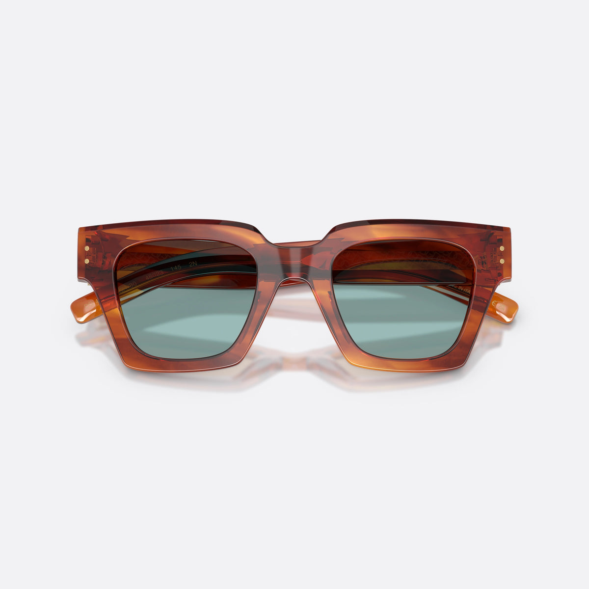 Ochelari de soare Dolce & Gabbana DG4413 322180, patrati havana, pentru bărbați, punte simplă, literele brandului pe brațe, ramă completă, cu brațele pliate