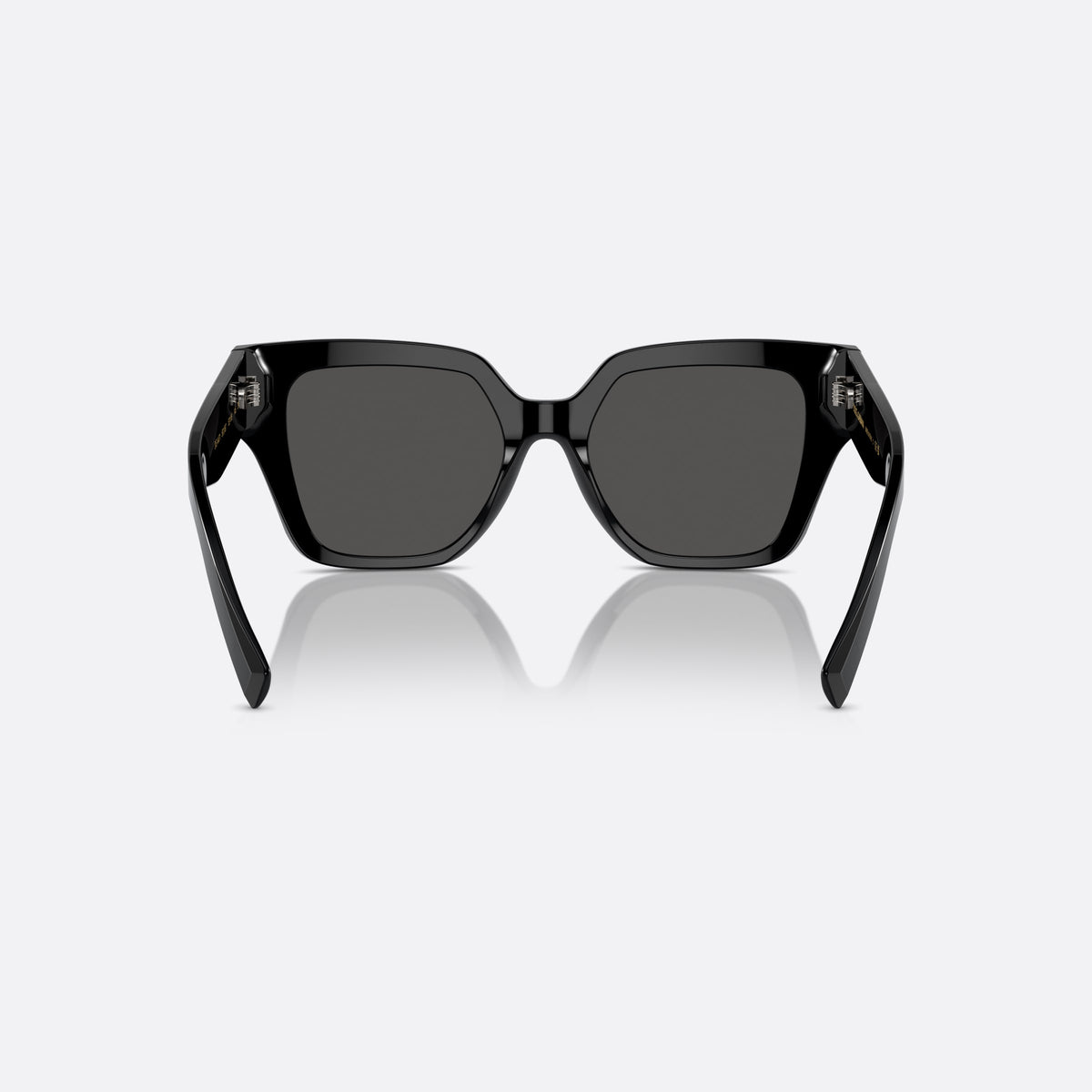 Ochelari de soare Dolce & Gabbana DG4471 501/87, patrati negru, pentru femei, punte integrată simplă, logo brand pe braț, vedere din spate