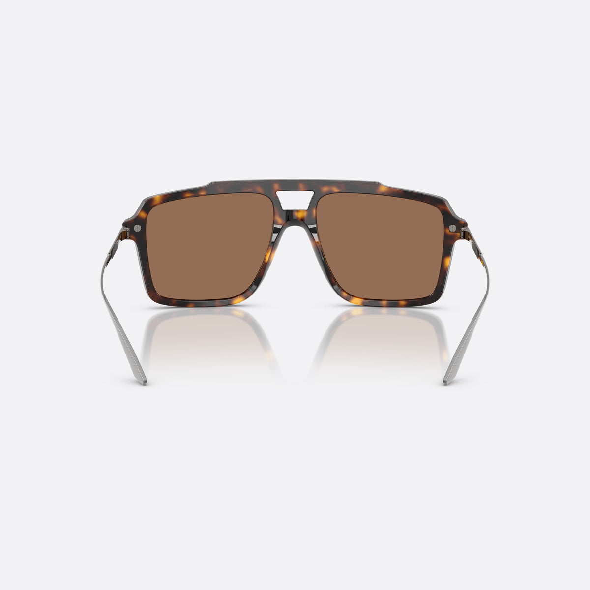 Dolce & Gabbana DG4477 502/73 sunglasses, havana pilot frame for men, double bridge with open center, full-rim acetate frame, back view
