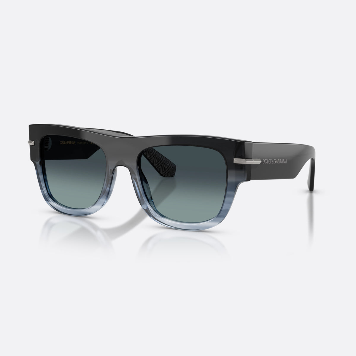 Ochelari de soare Dolce & Gabbana DG4484 348519, patrati albastru, pentru bărbați, punte simplă, literele brandului pe brațe, ramă completă