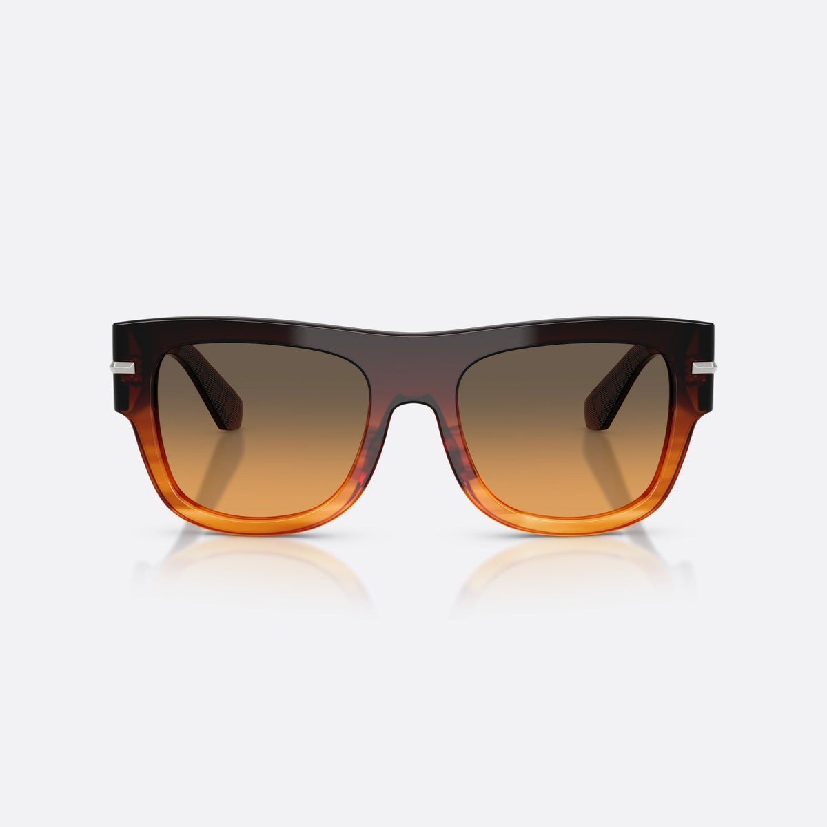 Ochelari de soare Dolce & Gabbana DG4484 348618, patrati maro, pentru bărbați, punte simplă, integrată în față, brațe late și plate, vedere din față