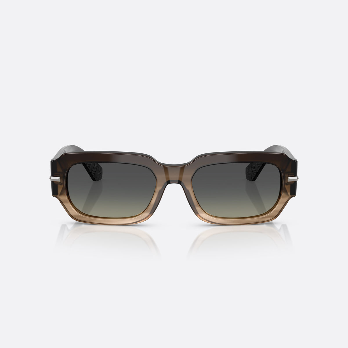 Ochelari de soare Dolce & Gabbana DG4485 348411, rectangulari gri, pentru bărbați, punte simplă, integrată în ramă, ramă completă, vedere din față