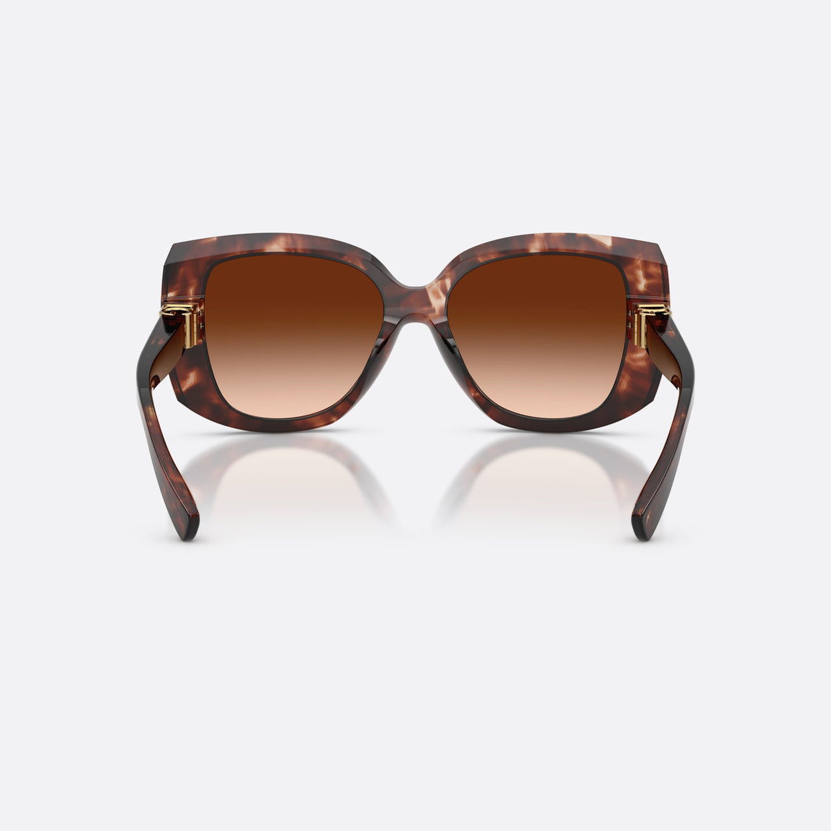 Dolce & Gabbana DG4495 322274 sunglasses, red square frame for women, plain bridge, brand lettering on temples, full-rim frame, back view