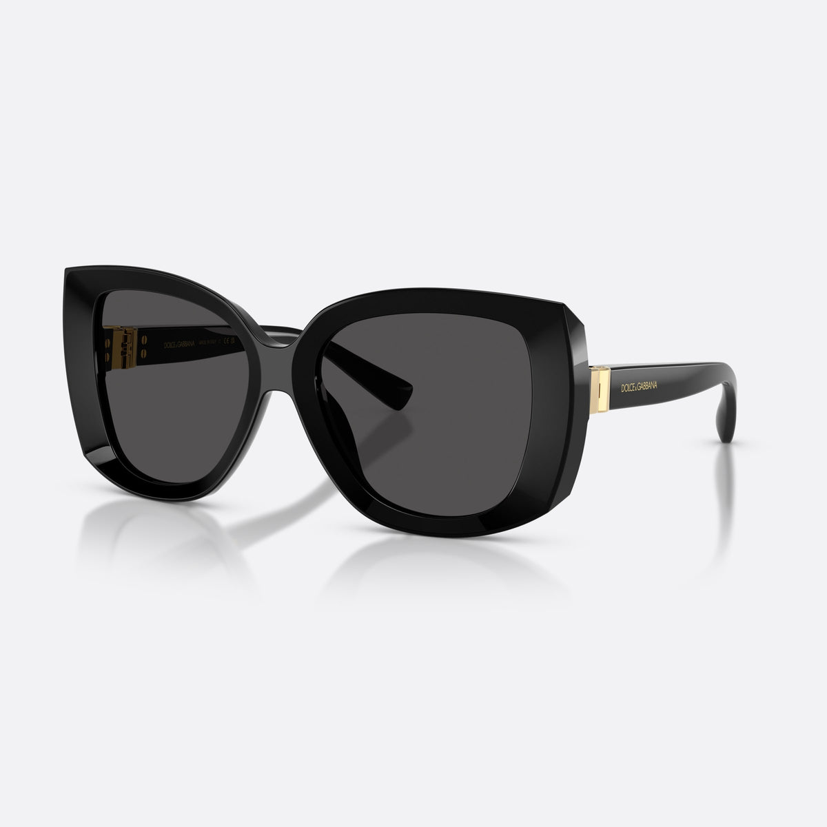 Dolce & Gabbana DG4495 501/87 sunglasses, black square frame for women, plain bridge, integrated into frame, full-rim frame