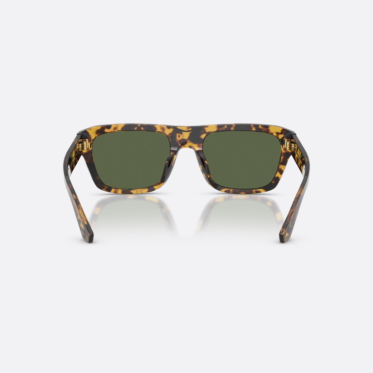 Dolce & Gabbana DG4496 333071 sunglasses, havana rectangle frame for men, keyhole bridge, brand logo plaque on temple, back view