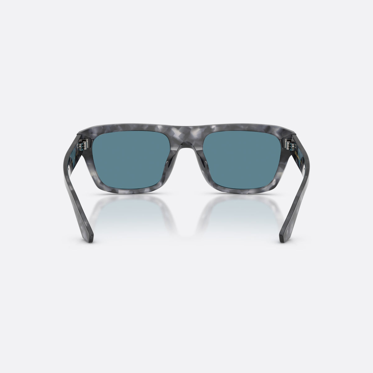 Dolce & Gabbana DG4496 3445/1 sunglasses, havana rectangle frame for men, plain double-arch bridge, brand lettering on temples, back view
