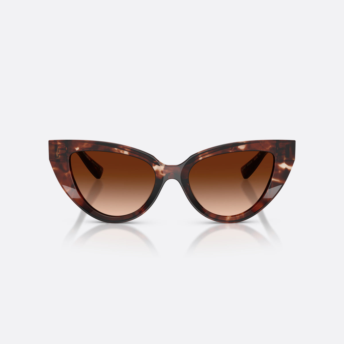 Ochelari de soare Dolce & Gabbana DG4497 322274, cat eye roșu, pentru femei, punte simplă, literele brandului pe brațe, ramă completă, vedere din față