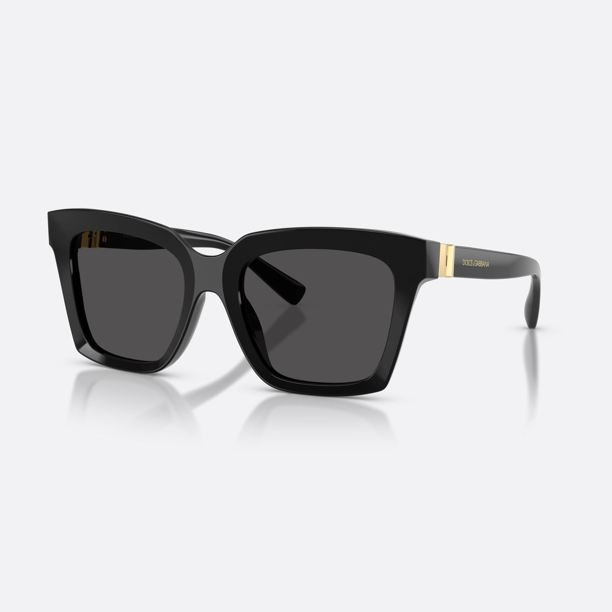 Ochelari de soare Dolce & Gabbana DG4498 501/87, patrati negru, pentru femei, punte simplă, literele brandului pe brațe
