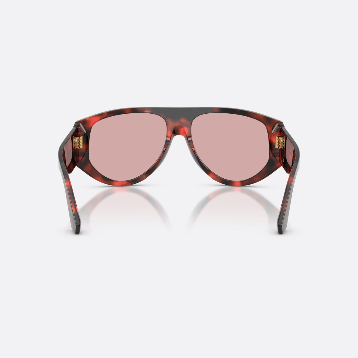 Ochelari de soare Dolce & Gabbana DG4499 335884, pilot havana, pentru femei, punte dublă cu bară superioară, placă cu logo pe braț, vedere din spate