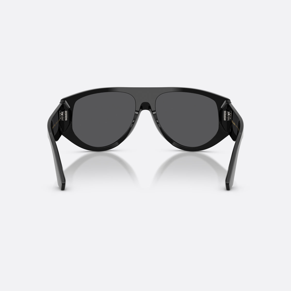 Dolce & Gabbana DG4499 501/6G sunglasses, black pilot frame for women, plain double bridge, brand logo on temples, back view