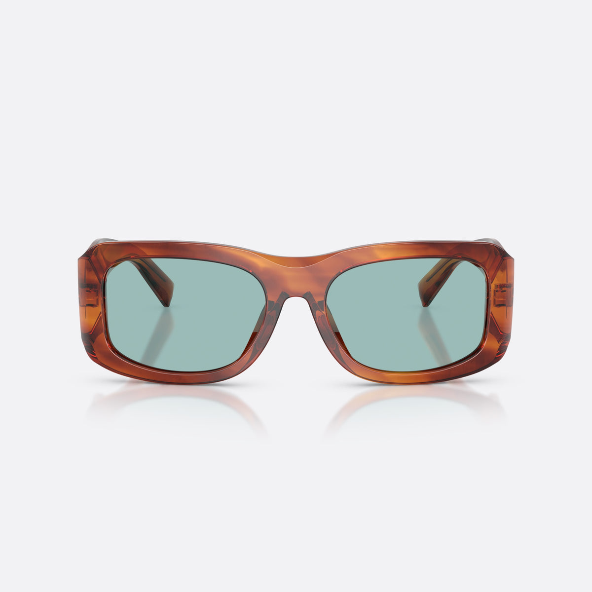Ochelari de soare Dolce & Gabbana DG4503 322180, rectangulari maro, pentru bărbați, punte simplă, literele brandului pe brațe, ramă completă, vedere din față