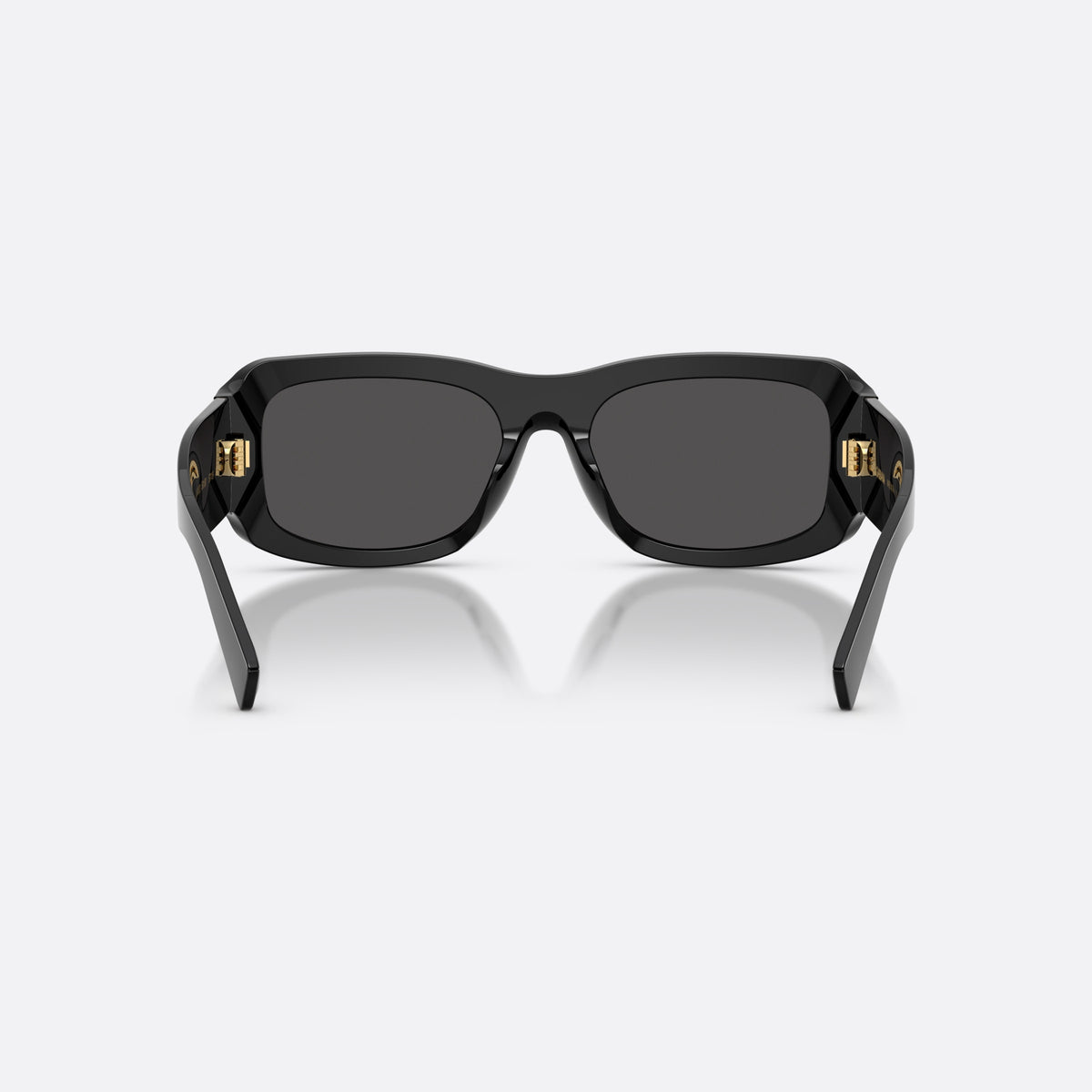 Ochelari de soare Dolce & Gabbana DG4503 501/87, rectangulari negru, pentru bărbați, punte simplă cu partea superioară curbată, vedere din spate