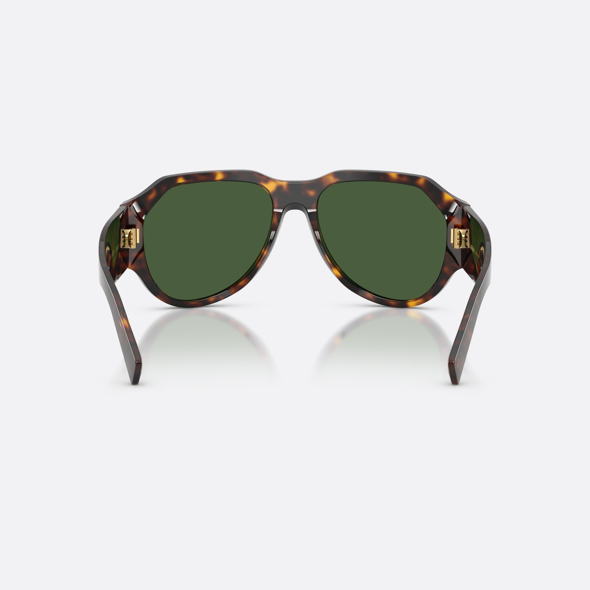Dolce & Gabbana DG4504 502/71 sunglasses, havana pilot frame for men, plain bridge, brand lettering on temples, full-rim frame, back view