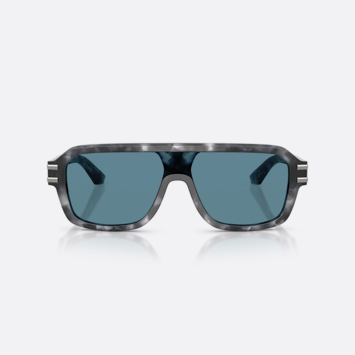 Dolce & Gabbana DG4507 3445/1 sunglasses, havana pilot frame for men, plain integrated bridge, brand logo plaque on temple, front view