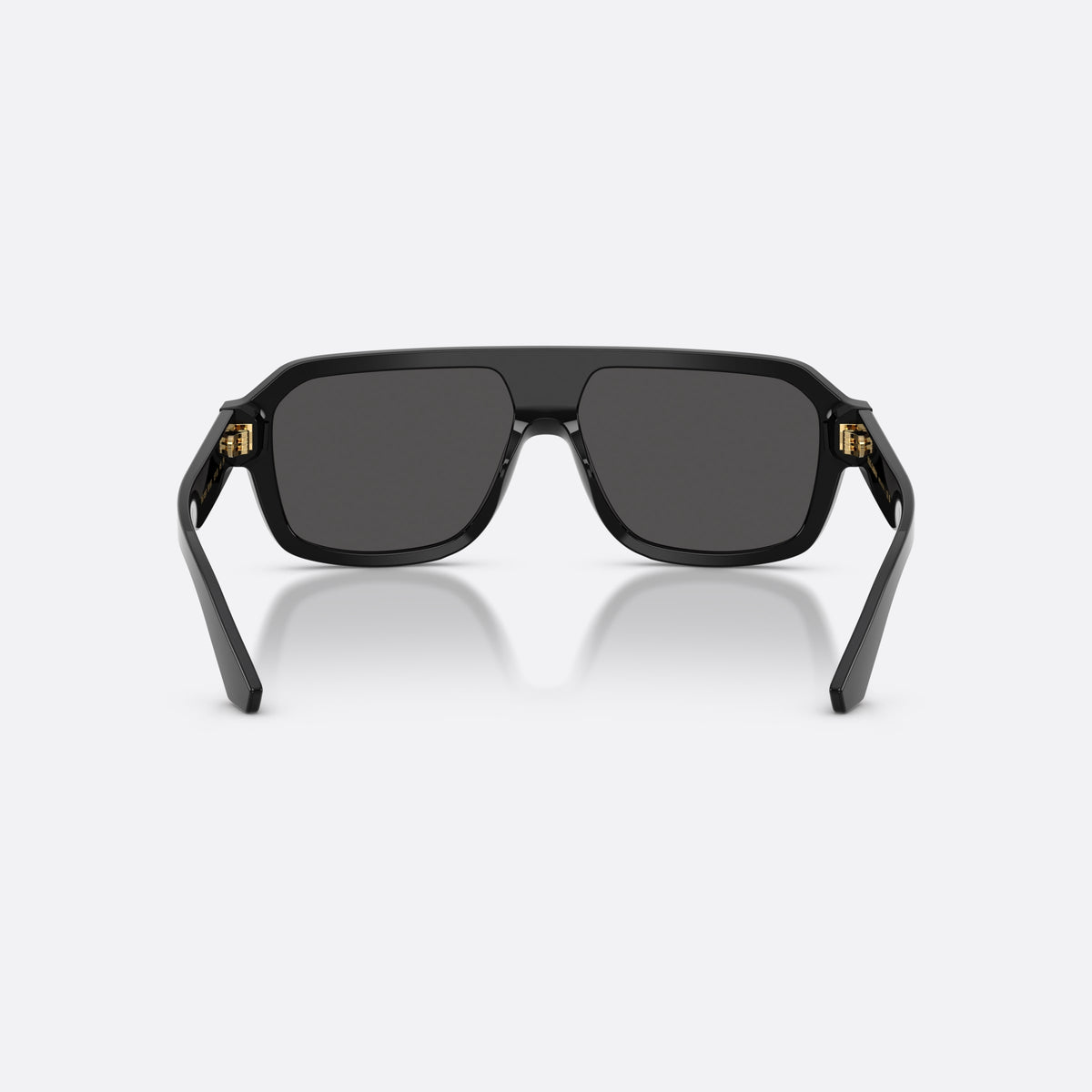 Dolce & Gabbana DG4507 501/87 sunglasses, black pilot frame for men, plain integrated bridge, brand logo on temple, back view