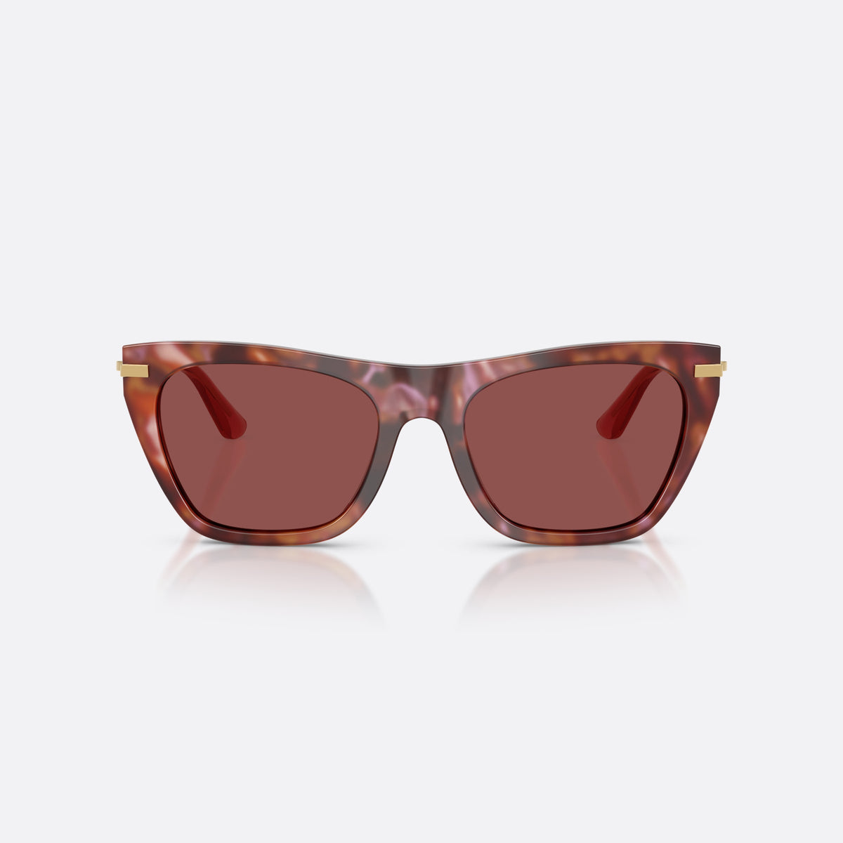 Dolce & Gabbana DG4511 344475 sunglasses, havana square frame for women, plain bridge, integrated into frame, full-rim acetate frame, front view