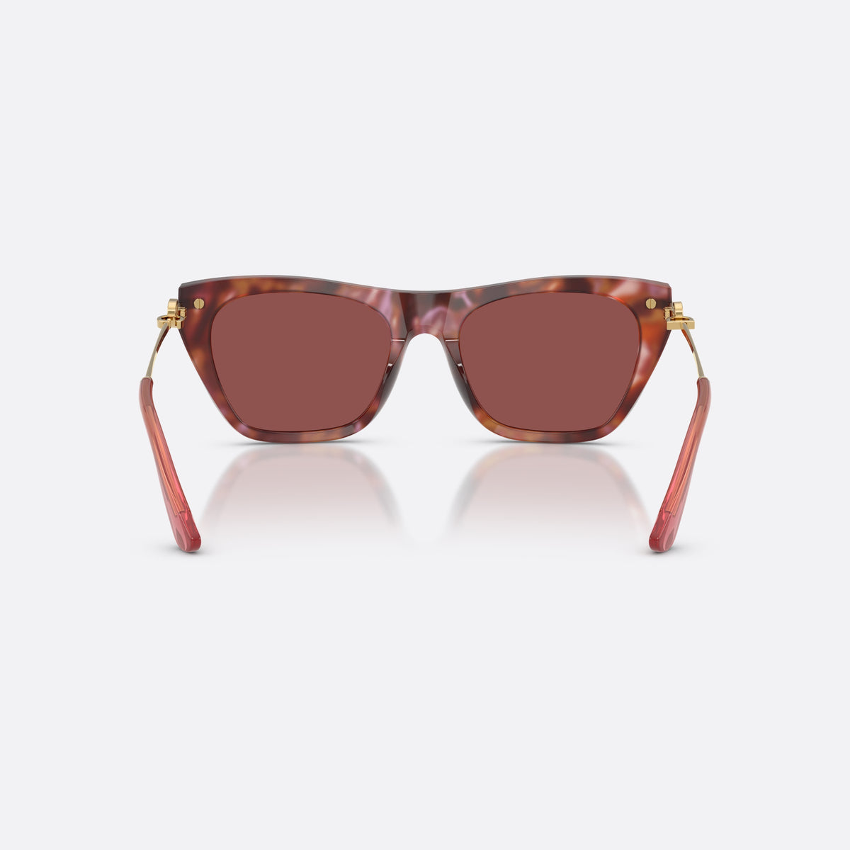 Dolce & Gabbana DG4511 344475 sunglasses, havana square frame for women, plain bridge, integrated into frame, full-rim acetate frame, back view