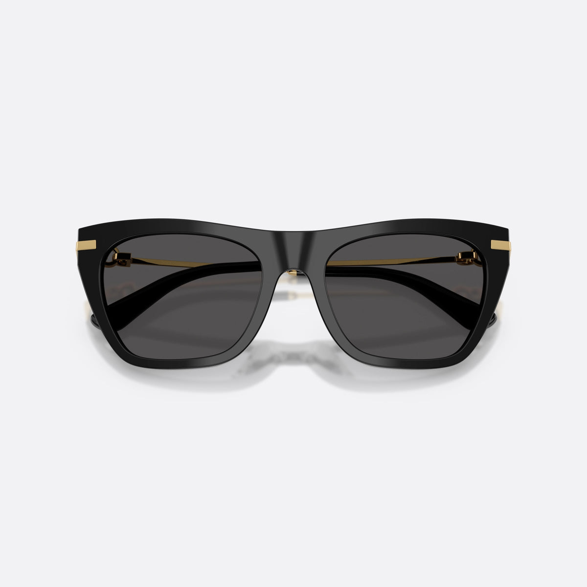 Ochelari de soare Dolce & Gabbana DG4511 501/87, patrati negru, pentru femei, punte integrată simplă, logo al brandului pe balama, cu brațele pliate