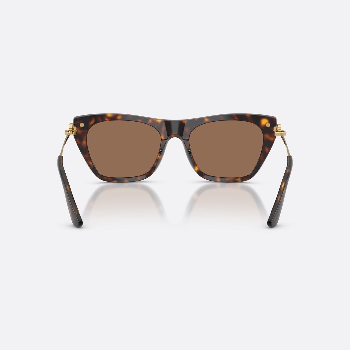 Ochelari de soare Dolce & Gabbana DG4511 502/73, patrati havana, pentru femei, punte simplă, integrată în ramă, brațe subțiri, conice, vedere din spate