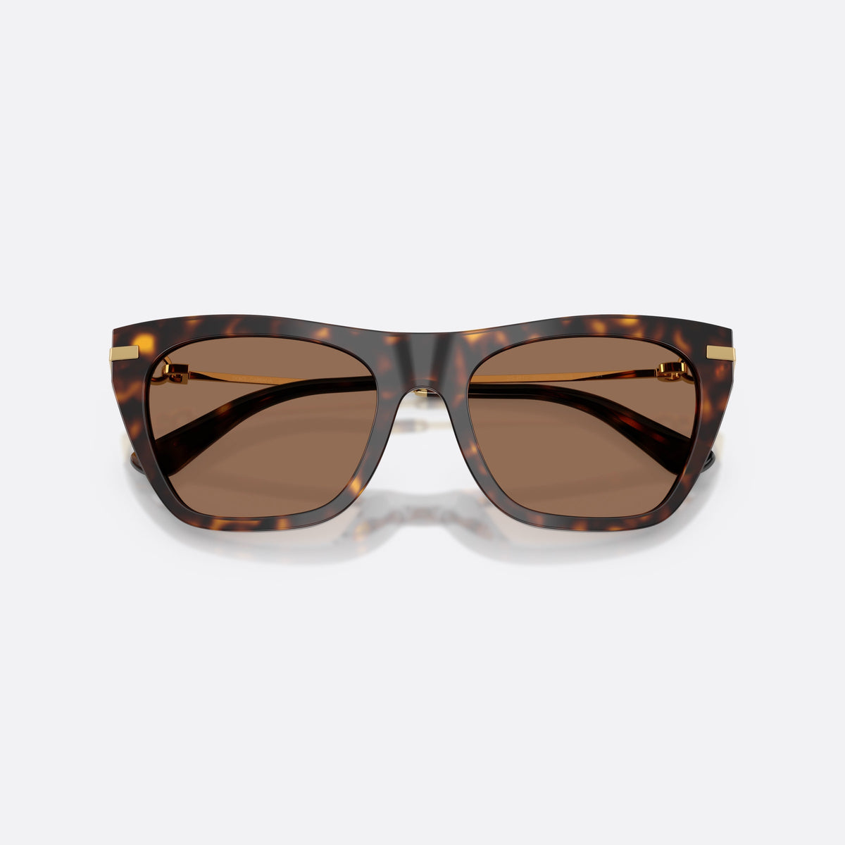 Ochelari de soare Dolce & Gabbana DG4511 502/73, patrati havana, pentru femei, punte simplă, integrată în ramă, brațe subțiri, conice, cu brațele pliate
