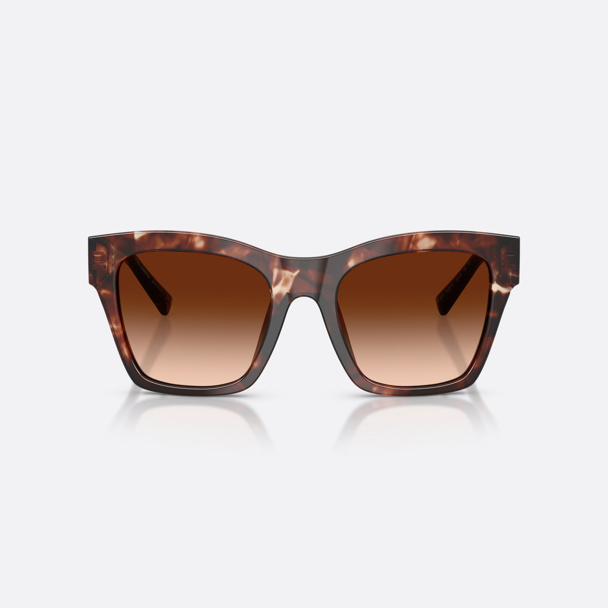 Dolce & Gabbana DG4512 322274 sunglasses, red square frame for women, plain double bridge, brand logo plaque on temple, front view