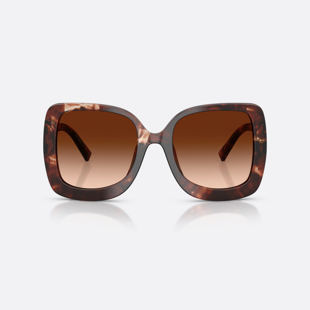Dolce & Gabbana DG4513 322274 sunglasses, red square frame for women, plain bridge joining lenses, full-rim thick frame, front view