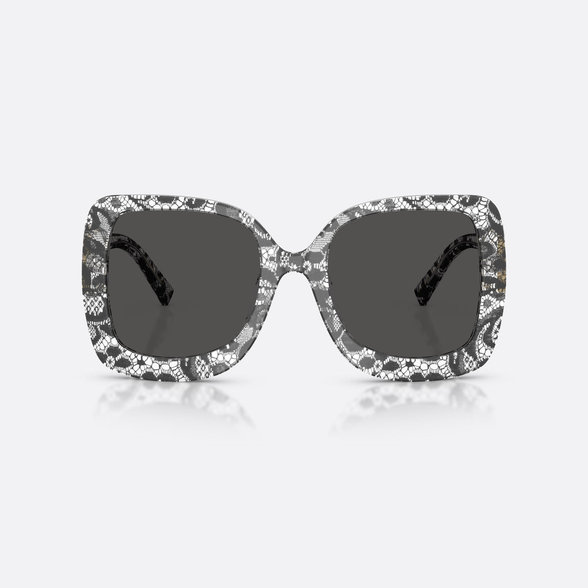 Dolce & Gabbana DG4513 328787 sunglasses, black square frame for women, plain bridge, brand logo on temple, full rim frame, front view