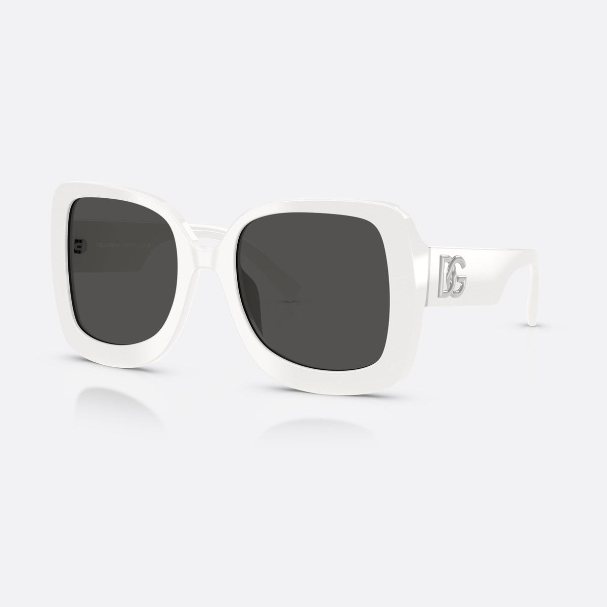 Ochelari de soare Dolce & Gabbana DG4513 331287, patrati alb, pentru femei, punte simplă, integrată în ramă, ramă completă, groasă
