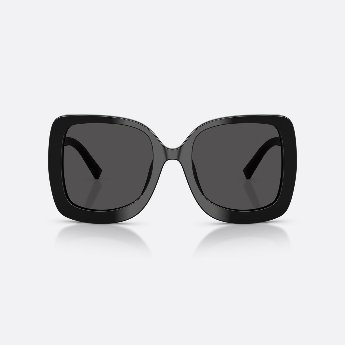Ochelari de soare Dolce & Gabbana DG4513 501/87, patrati negru, pentru femei, punte integrată simplă, placă cu logoul brandului pe braț, vedere din față