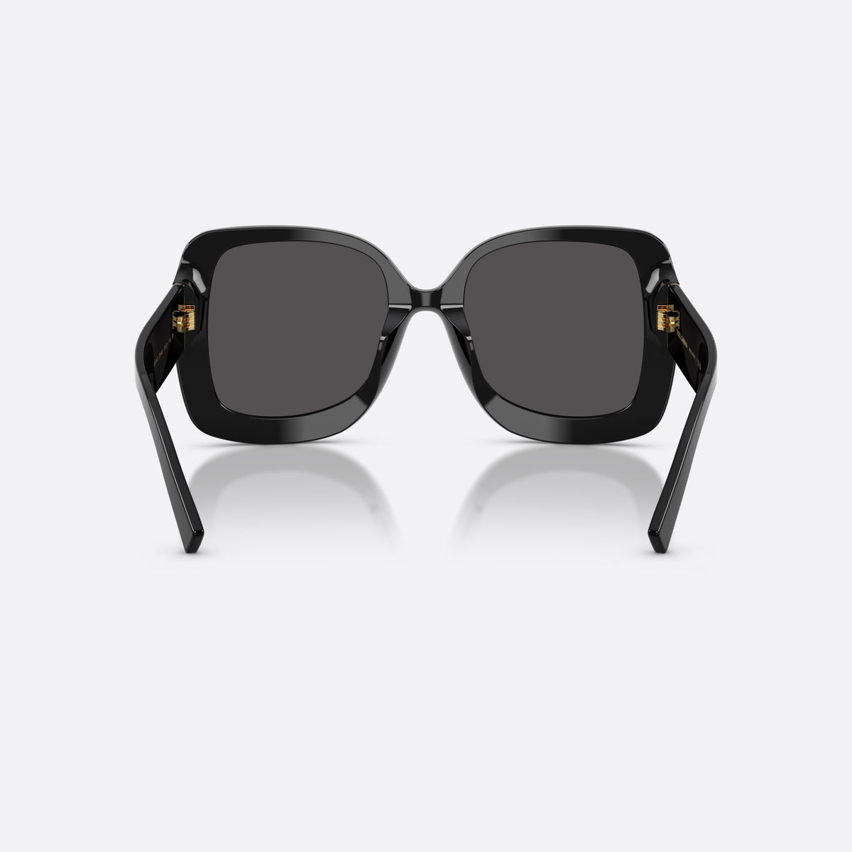 Ochelari de soare Dolce & Gabbana DG4513 501/87, patrati negru, pentru femei, punte integrată simplă, placă cu logoul brandului pe braț, vedere din spate