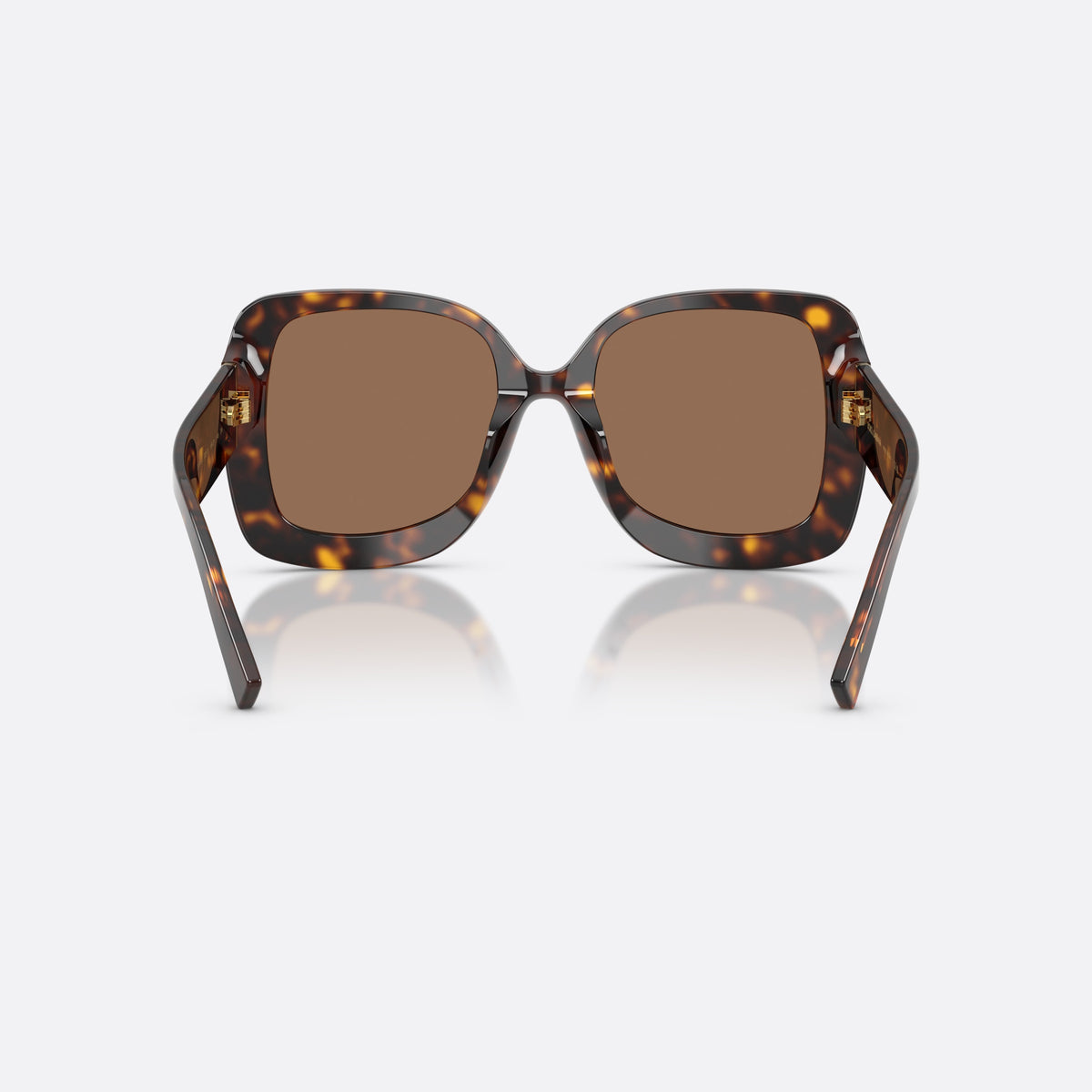 Dolce & Gabbana DG4513 502/73 sunglasses, havana square frame for women, plain bridge, integrated into frame, full-rim acetate frame, back view
