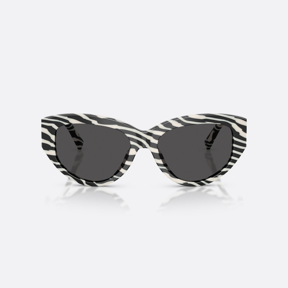 Dolce & Gabbana DG4514 337287 sunglasses, multicolor cat eye frame for women, plain acetate bridge, silver-tone brand logo on temple, front view