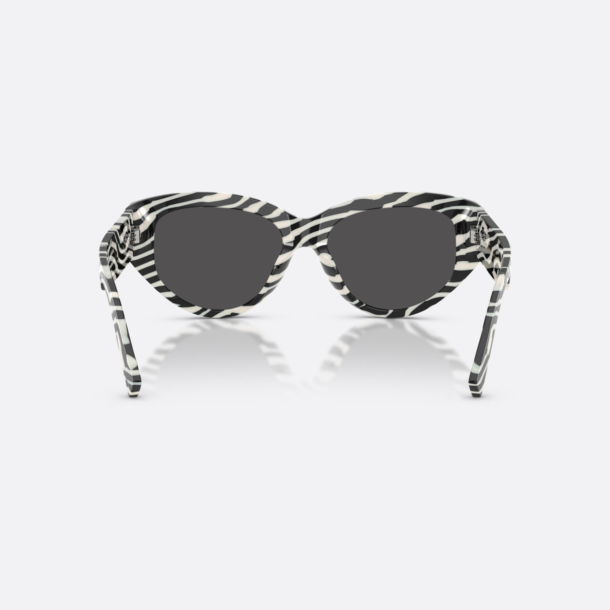 Dolce & Gabbana DG4514 337287 sunglasses, multicolor cat eye frame for women, plain acetate bridge, silver-tone brand logo on temple, back view