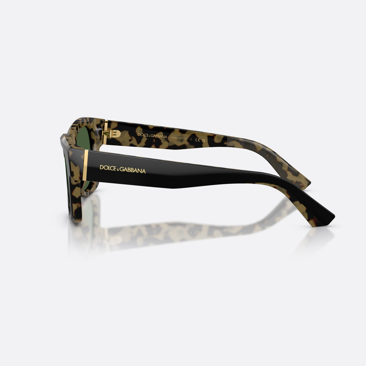 Ochelari de soare Dolce & Gabbana DG4515 340471, patrati negru, pentru bărbați, punte simplă, literele brandului pe braț, ramă completă, vedere laterală