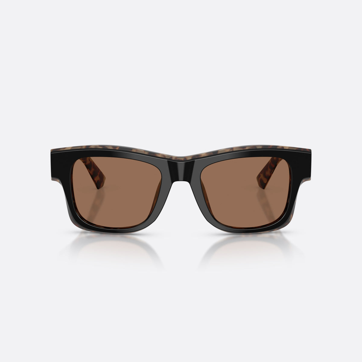 Dolce & Gabbana DG4515 341773 sunglasses, black square frame for men, plain bridge, brand lettering on temple, full-rim frame, front view