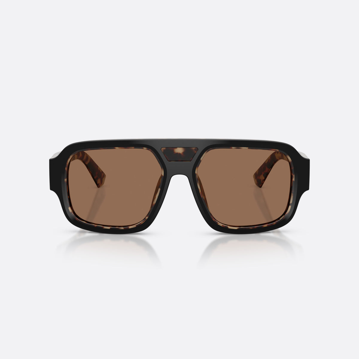 Dolce & Gabbana DG4516 341773 sunglasses, black square frame for men, double bridge with raised top, full-rim frame, front view