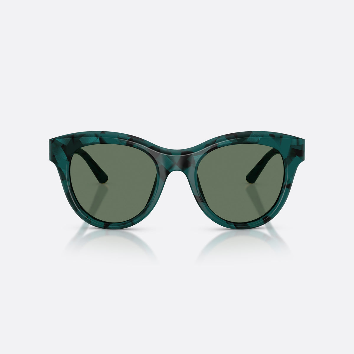 Dolce & Gabbana DG4518 3460/2 sunglasses, green phantos frame for women, keyhole bridge, brand lettering on temples, full-rim frame, front view
