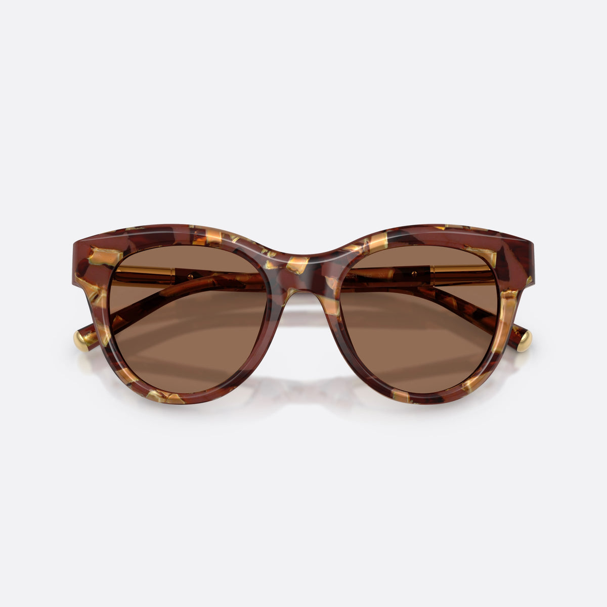 Dolce & Gabbana DG4518 346273 sunglasses, havana phantos frame for women, plain bridge, integrated into front, slim tapered temples, folded