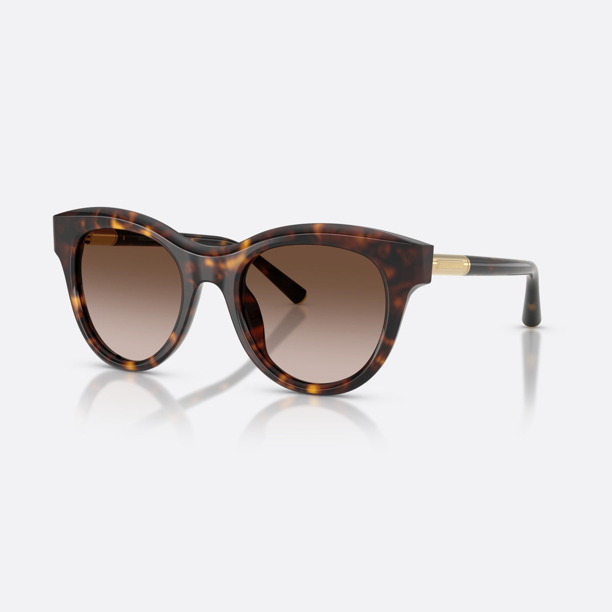 Dolce & Gabbana DG4518 502/13 sunglasses, havana phantos frame for women, plain bridge, brand lettering on temples, full-rim frame