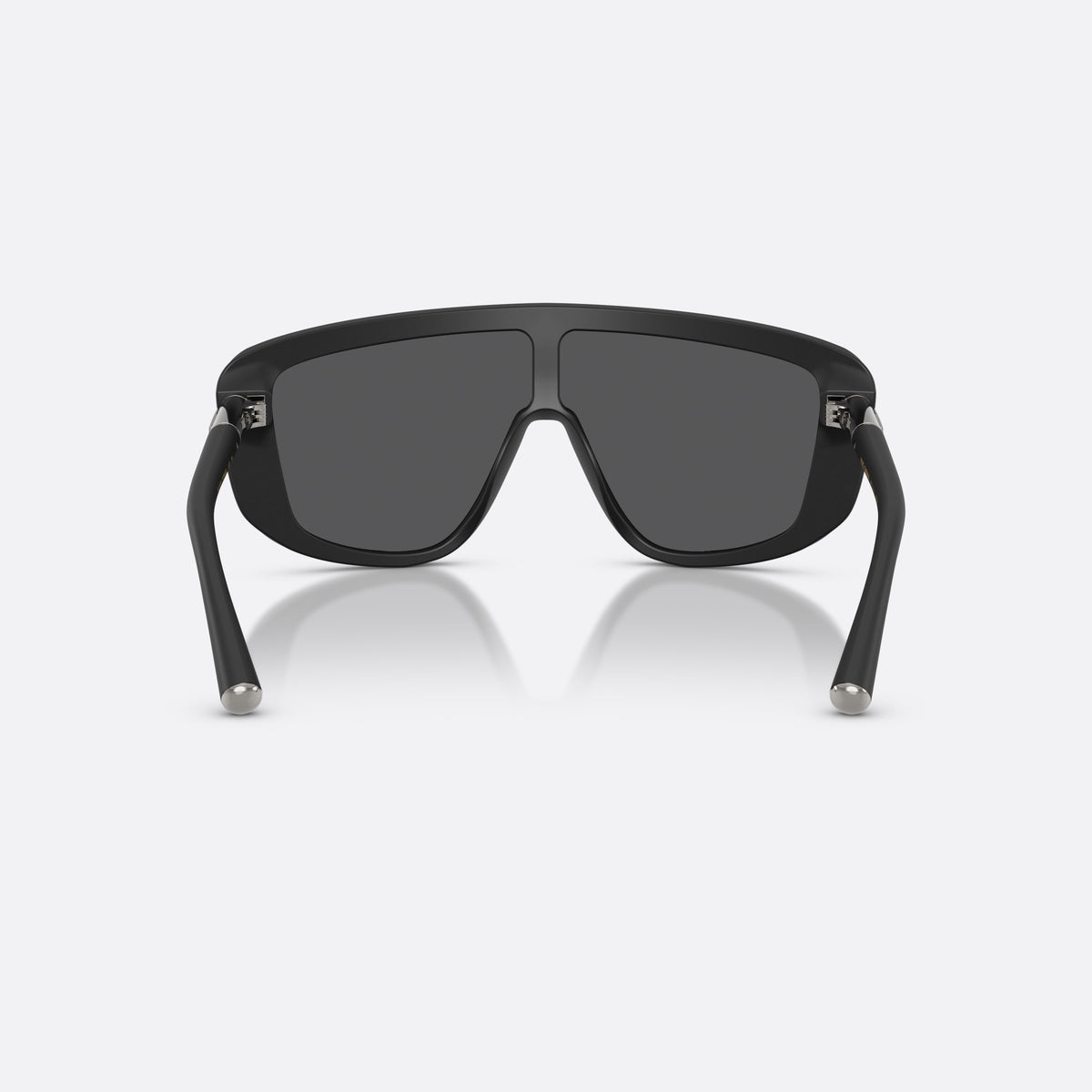 Ochelari de soare Dolce & Gabbana DG4520 25256G, rectangulari negru, pentru bărbați, literele brandului pe brațe, brațe subțiri, conice, vedere din spate