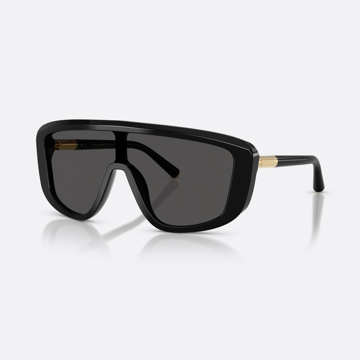 Ochelari de soare Dolce & Gabbana DG4520 501/87, rectangulari negru, pentru bărbați, punte integrată simplă, literele brandului pe brațe