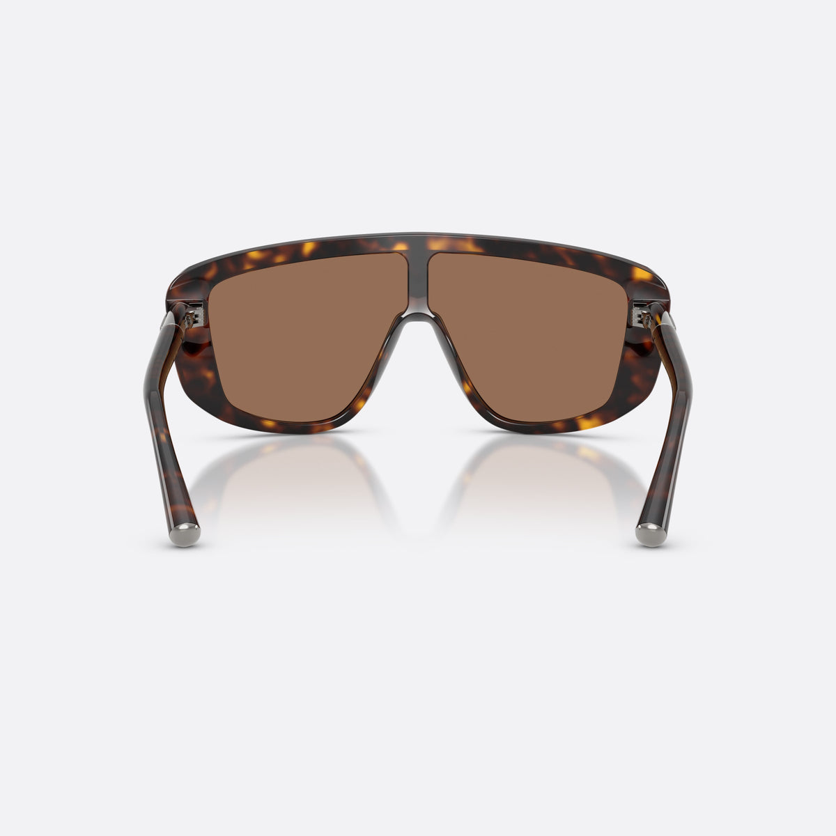 Dolce & Gabbana DG4520 502/73 sunglasses, havana rectangle frame for men, brand lettering on temples, slim straight temples, back view