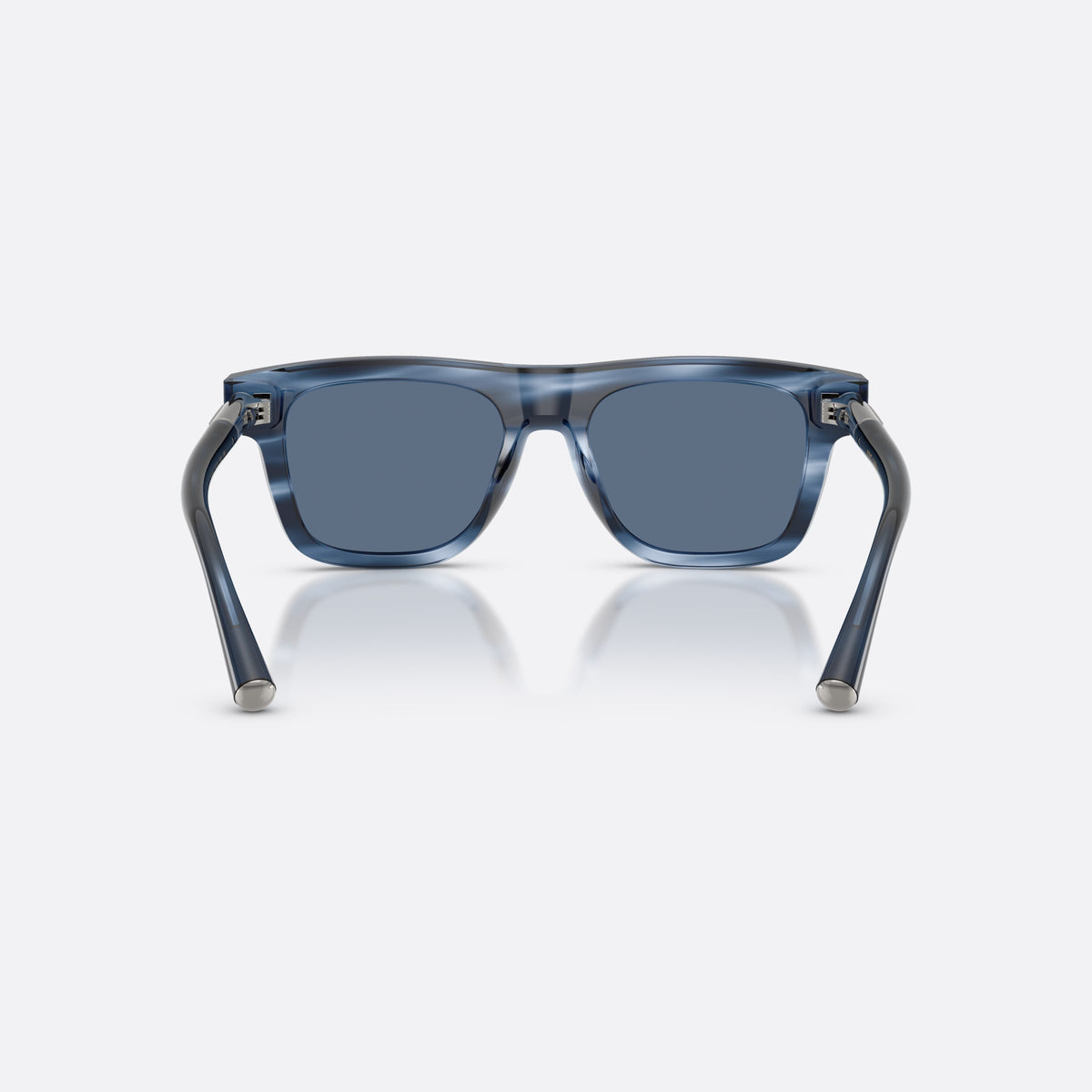 Dolce & Gabbana DG4521 344880 sunglasses, blue square frame for men, plain bridge, brand lettering on temples, full-rim frame, back view