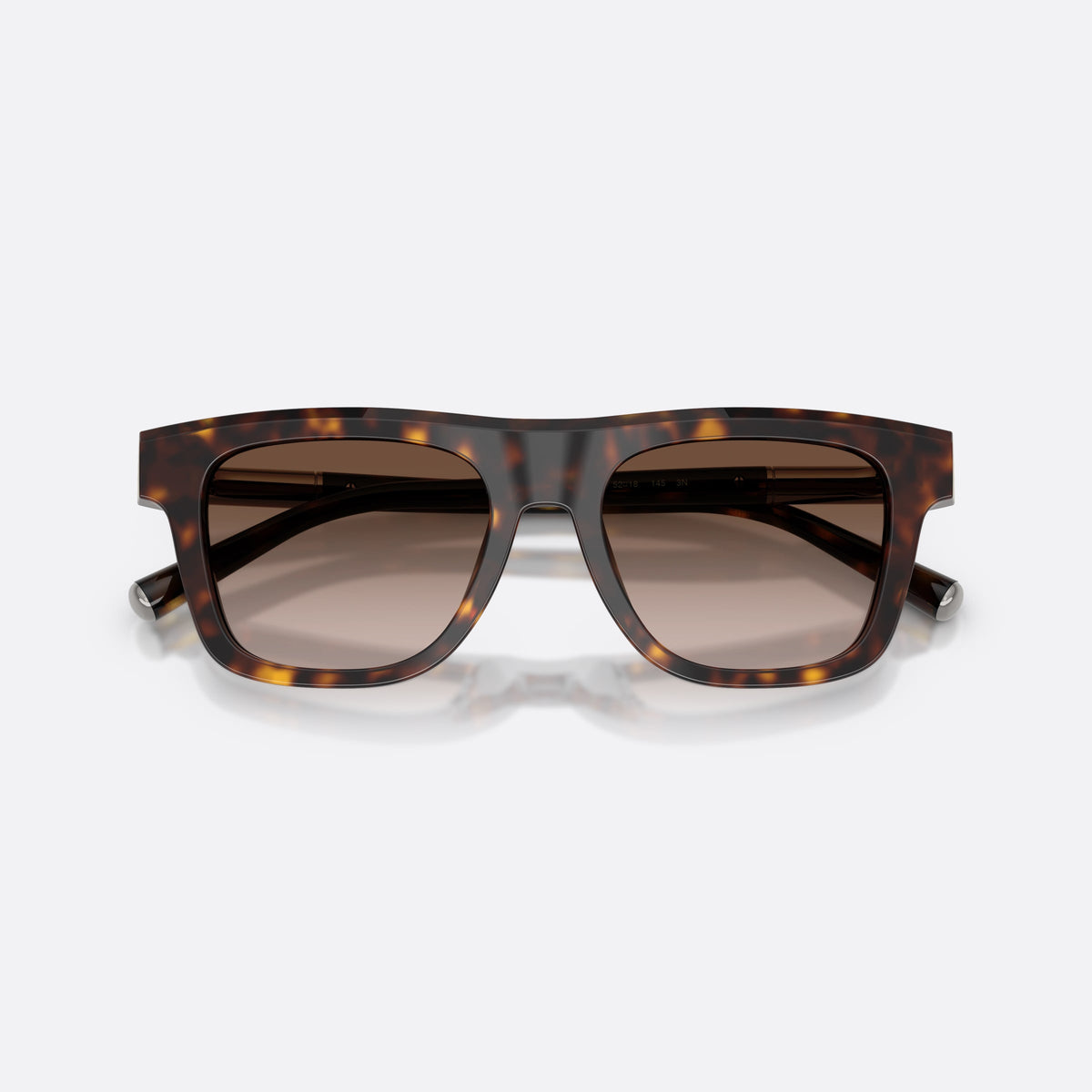 Ochelari de soare Dolce & Gabbana DG4521 502/13, patrati havana, pentru bărbați, punte integrată simplă, litere ale brandului pe braț, cu brațele pliate