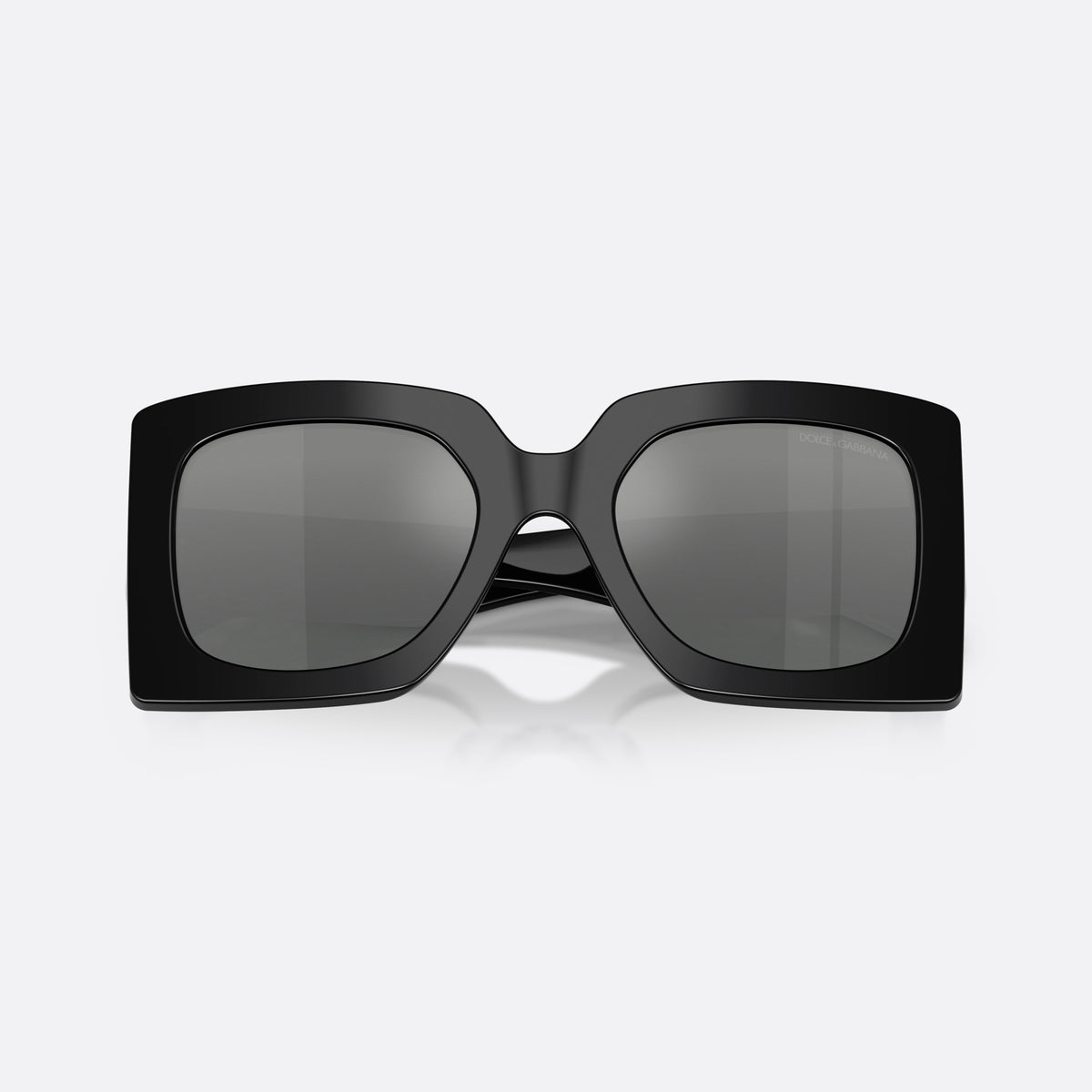 Ochelari de soare Dolce & Gabbana DG4525B 501/88, patrati negru, pentru femei, punte lată simplă, litere ale brandului pe rama superioară, cu brațele pliate