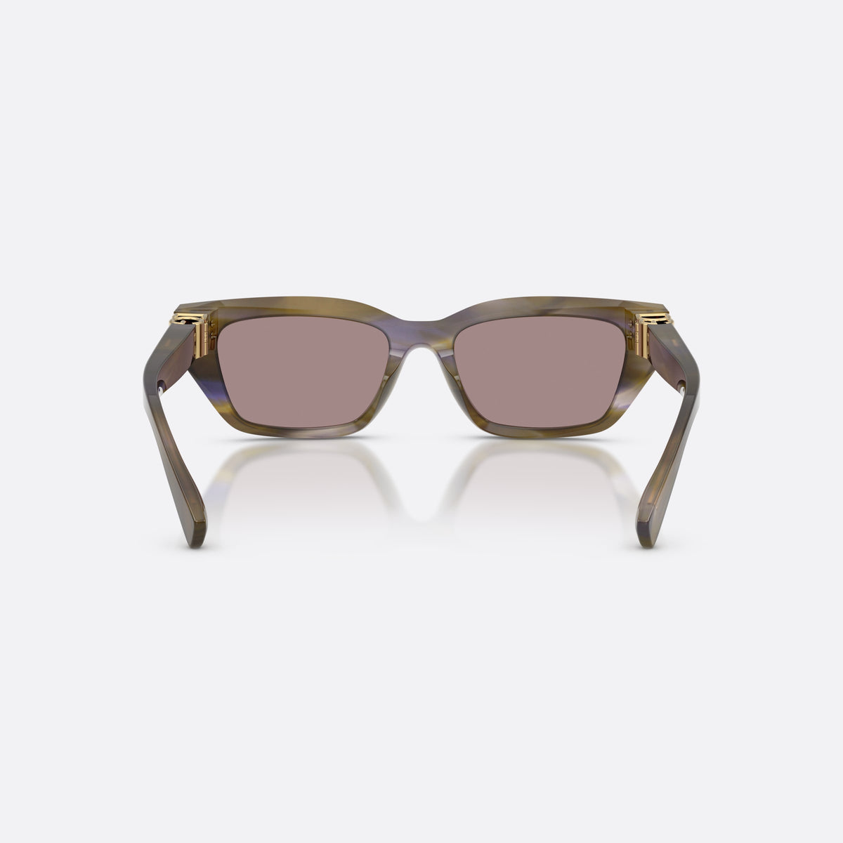 Dolce & Gabbana DG4532 3447LA sunglasses, green cat eye frame for women, plain bridge, brand lettering on temples, full rim, back view