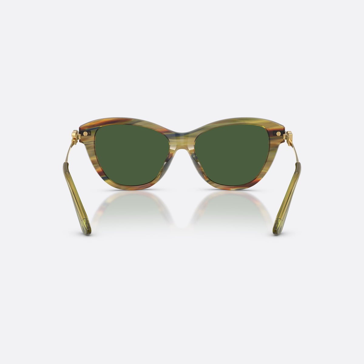 Ochelari de soare Dolce & Gabbana DG4534 347571, fluture verde, pentru femei, punte integrată simplă, logo-ul brandului pe brațe, vedere din spate