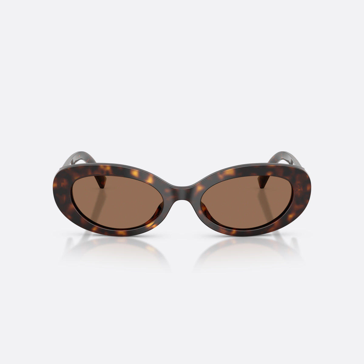 Dolce & Gabbana DG4537 502/73 sunglasses, havana oval frame for women, plain bridge, brand logo on temple, full-rim frame, front view